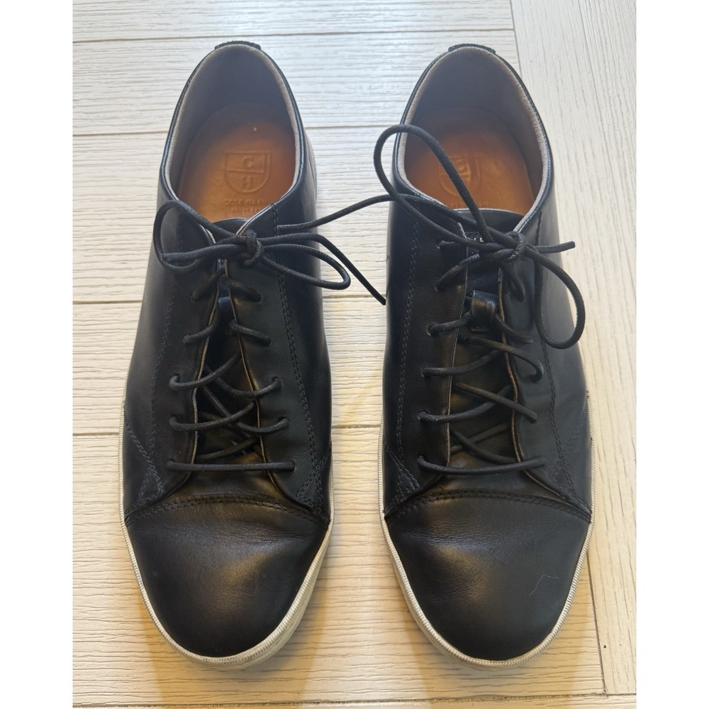 Cole Haan Men's C22686 Leather Lace Up Sneakers Shoes Black Size 12M